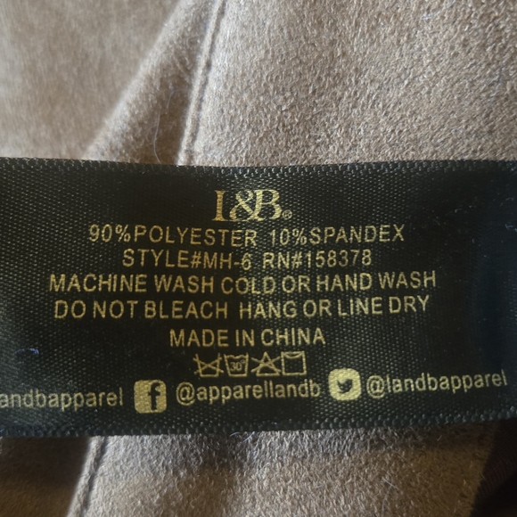 L&B Brown Faux Suede Fringe Leather Jacket Lucky & Blesed. - Picture 5 of 5